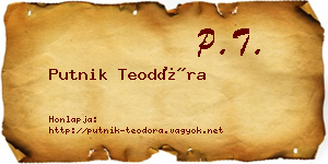 Putnik Teodóra névjegykártya